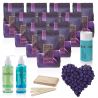 Zestaw do depilacji 8+2 Woski Twarde Plum 1kg + Talk + Żele + Szpatułki - 1