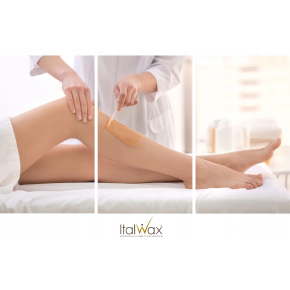 Zestaw do depilacji ItalWax podgrzewacz 100W + 2x wosk w puszce Flex Aquamarine i Wine + żele + paski + szpatułki
