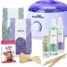 Zestaw do depilacji ItalWax podgrzewacz 100W + 3x wosk twardy Nirvana Lavender, Nirvana Sandalwood i GloWax + balsam + emulsja + szpatułki - 1