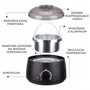 Zestaw do depilacji ItalWax podgrzewacz 100W + 3x wosk twardy Nirvana Lavender, Nirvana Sandalwood i GloWax + balsam + emulsja + szpatułki
