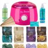 Zestaw do depilacji ItalWax podgrzewacz 100W + 4x wosk twardy w dropsach 100g + żele + szpatułki + talk - 1