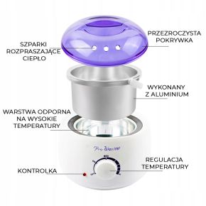 Zestaw do depilacji ItalWax podgrzewacz 100W + 4x wosk twardy w dropsach 100g + żele + szpatułki + talk