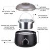Zestaw do depilacji ItalWax podgrzewacz 100W + wosk w puszce Azulenowy 800ml + lotiony + paski + szpatułki - 4