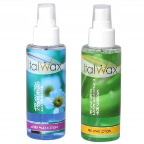 Zestaw do depilacji ItalWax podgrzewacz 100W + wosk w puszce Azulenowy 800ml + lotiony + paski + szpatułki