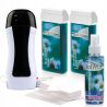 Zestaw do depilacji ItalWax podgrzewacz + 2x wosk w rolce azulen + lotion + paski - 1