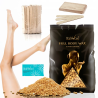 Zestaw do depilacji ItalWax Premium Full Body Wax wosk twardy 1kg + szpatułki + talk - 14