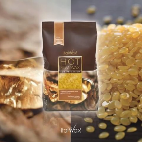 Zestaw do depilacji ItalWax wosk twardy 1000g Natural naturalny + płyny + szpatułki + talk