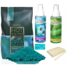 Zestaw do depilacji ItalWax wosk twardy 500g Azulen azulenowy + płyny + szpatułki + talk - 1