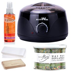 Zestaw do depilacji paskowej ItalWax podgrzewacz 100W + wosk w puszce 400ml Flex Algae algowy + dodatki