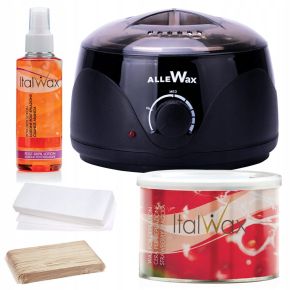 Zestaw do depilacji paskowej ItalWax podgrzewacz 100W + wosk w puszce 400ml Strawberry truskawkowy + dodatki