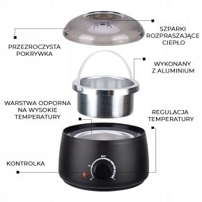 Zestaw do depilacji paskowej ItalWax podgrzewacz 100W + wosk w puszce 800ml Flex Algae algowy + dodatki