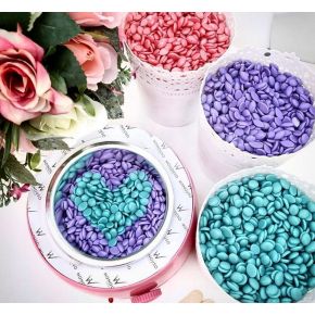Zestaw do depilacji woskiem twardym Premium Spa Lavender 1kg + Natural 250g GRATIS