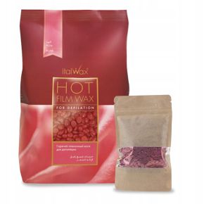 Zestaw do depilacji woskiem twardym Rose 500g + Rose 100g GRATIS