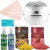 Zestaw do depilacji woskiem w dropsach – 2 x wosk + podgrzewacz + preparaty + akcesoria - 1