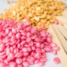 Zestaw do depilacji woskiem w dropsach – 2 x wosk + podgrzewacz + preparaty + akcesoria - 11