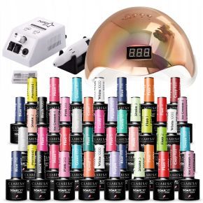 Zestaw do hybryd XL - 50x lakier hybrydowy Claresa + gratis lampa i frezarka
