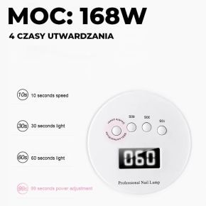 Zestaw do hybryd: lampa + 3x lakier Claresa (kolory do wyboru) + baza kauczukowa (kolor do wyboru) + preparaty + akcesoria