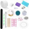 Zestaw do hybrydy - lampa UV/LED + 4x lakiery MaluLac + preparaty + akcesoria - 8