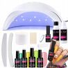 Zestaw do hybrydy La’kier + lampa UV/LED + preparaty + akcesoria + 4 lakiery (kolory do wyboru) - 1