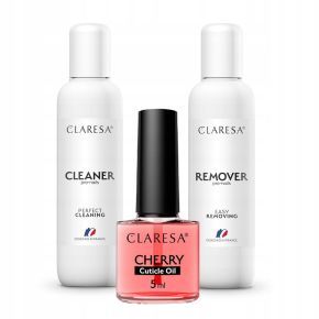 Zestaw do manicure hybrydowego Claresa 12+4 lakiery + preparaty