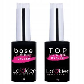 Zestaw do manicure hybrydowego La'kier 15+5 lakiery + preparaty