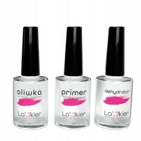 Zestaw do manicure hybrydowego La'kier 15+5 lakiery + preparaty