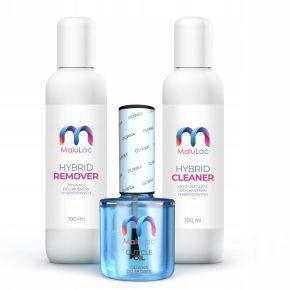 Zestaw do manicure hybrydowego MaluLac 10+4 lakiery + preparaty