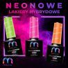 Zestaw do neon ombre 3x lakier hybrydowy MaluLac + pędzelek + gąbeczka - 6