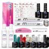 Zestaw hybrydowy 15x MaluLac + ozdoby do manicure manicure świąteczny - 1