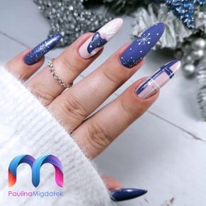 Zestaw hybrydowy 15x MaluLac + ozdoby do manicure manicure świąteczny