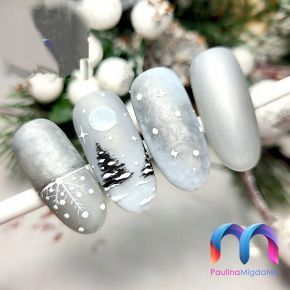 Zestaw hybrydowy 15x MaluLac + ozdoby do manicure manicure świąteczny