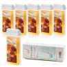 Zestaw ItalWax 6 x wosk do depilacji w rolce Honey 100ml + 100 sztuk pasków do depilacji - 1