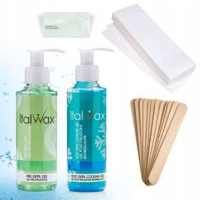 Zestaw ItalWax Żel 2x100 ml + Talk + Paski + Szpatułki