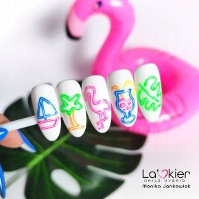 Zestaw lakierów hybrydowych La'Kier 10 sztuk (kolory do wyboru) + baza i top gratis