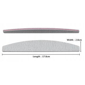 Zestaw pilników do manicure łódka półksiężyc gradacja 100/180 100 sztuk + 180/240 50 sztuk