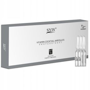 Zestaw Syis ampułki witaminowy koktajl 10 x 3ml serum do twarzy + masażer do twarzy roller z zielonego jadeitu