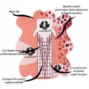 Zestaw szablonów do przedłużania paznokci 500+500 ZS02