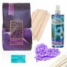 Zestaw uzupełniający do depilacji - wosk twardy ItalWax Film Wax Plum 500g + lotion + szpatułki + talk - 1