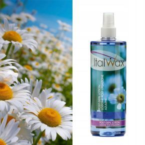 Zestaw uzupełniający do depilacji - wosk twardy ItalWax Film Wax Plum 500g + lotion + szpatułki + talk