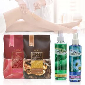 Zestaw uzupełniający do depilacji 2 x wosk w dropsach 500g + 1 x Lotion przed + 1 x Lotion po depilacji