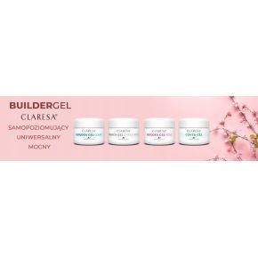 Żel Claresa Builder Gel Clear 50g pędzelek oliwka mini zestaw