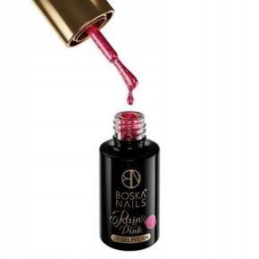 Boska Nails 440 Pink Rain kolekcja Glitter Rain - lakier hybrydowy do paznokci z drobinkami 6ml