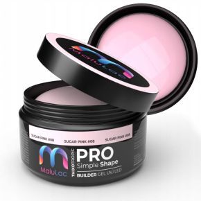 MaluLac PRO Simple Shape Sugar Pink 12g żel budujący do paznokci tixo (z tiksotropią)