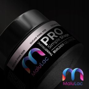 MaluLac PRO Simple Shape Sugar Pink 12g żel budujący do paznokci tixo (z tiksotropią)