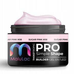 MaluLac PRO Simple Shape Sugar Pink 12g żel budujący do paznokci tixo (z tiksotropią)