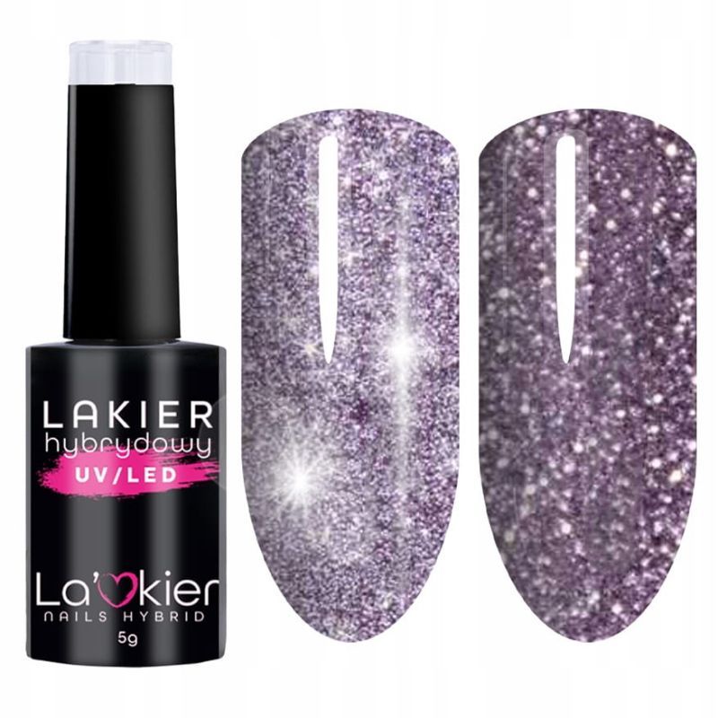 La'Kier Flash B015 - brokatowy lakier hybrydowy z efektem flash 5g