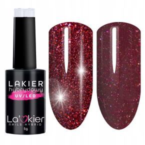 La'Kier Flash FG024- brokatowy lakier hybrydowy z efektem flash 5g