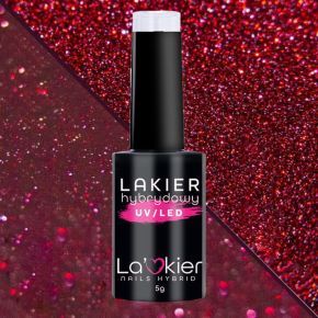 La'Kier Flash FG024- brokatowy lakier hybrydowy z efektem flash 5g