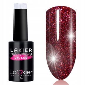 La'Kier Flash FG024- brokatowy lakier hybrydowy z efektem flash 5g