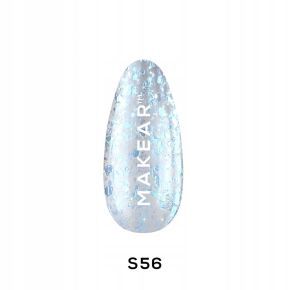 Makear S56 Blue Moon 8ml kolekcja Stellar brokatowy lakier hybrydowy HemaFree